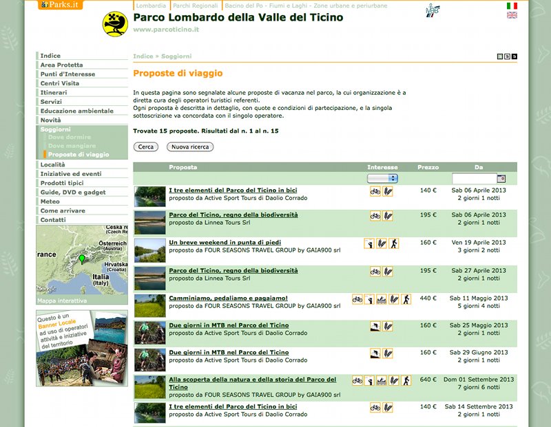 Pacchetti turistici nel Parco del Ticino alla BIT 2013