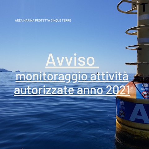 Avviso AMP Cinque Terre: monitoraggio attività autorizzate anno 2021