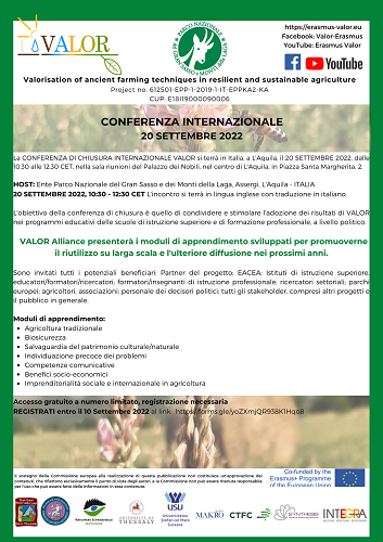 Valorizzazione delle antiche tecniche agricole in un'agricoltura resiliente e sostenibile 612501-EPP-1-2019-1-IT-EPPKA2-KA