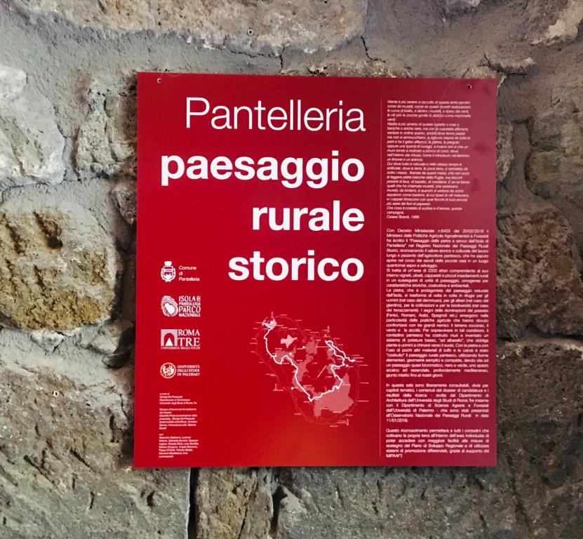 Il valore identitario del paesaggio rurale di Pantelleria nella vita quotidiana: presso il Castello due spazi dedicati
