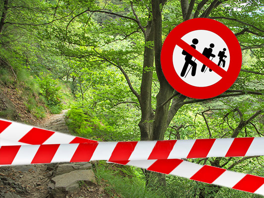 A section of the Cicogna-Pogallo path is closed on August 4th and 5th