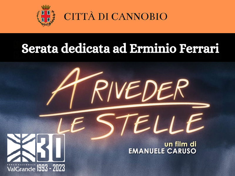 Cannobio omaggia Erminio Ferrari con la proiezione di A Riveder Le Stelle