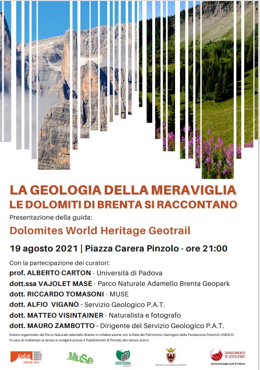 Geotrail delle Dolomiti: giovedì 19 a Pinzolo si parla del Brenta