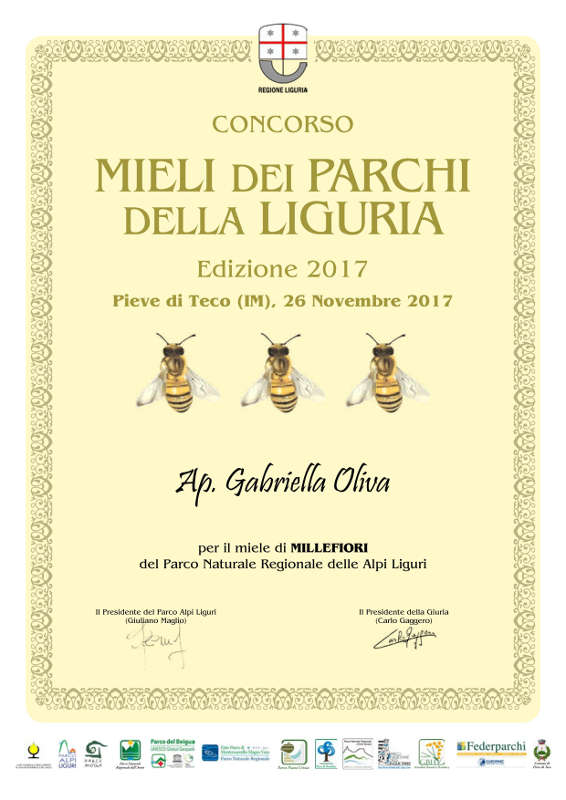 Concorso “Mieli dei Parchi della Liguria” - edizione 2017