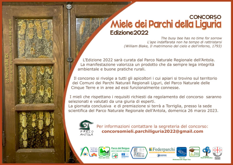 Concorso Mieli dei Parchi della Liguria – Edizione 2022