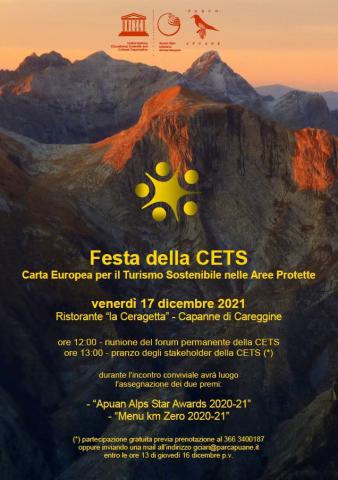 Festa annuale della CETS a Capanne di Careggine e consegna dei premi 'Apuan Alps Star Awards' e 'Menu a km Zero