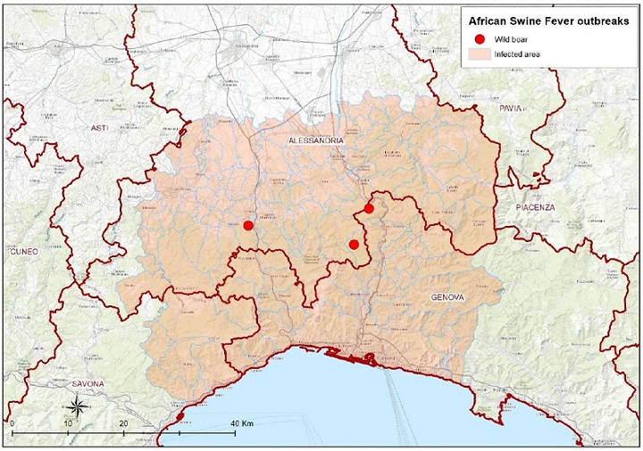 Mappatura aree infette al 13 gennaio 2022
