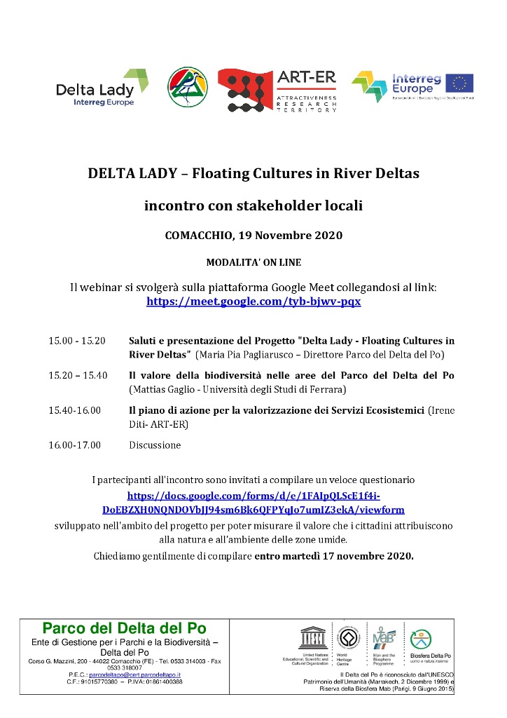 DELTA LADY – Floating Cultures in River Deltas - 19 Novembre 2020 