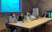 I sindaci di Ostiglia, Pomponesco e Monzambano in conferenza stampa con il presidente Maurizio Pellizzer e il direttore Cinzia De Simone
