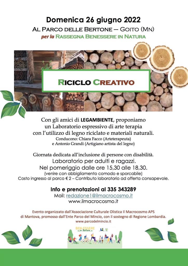 Laboratorio di riciclo creativo del legno e dei materiali naturali a Parco Bertone