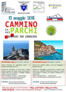 'In Cammino nei Parchi 2018' – Domenica 13 Maggio 2018