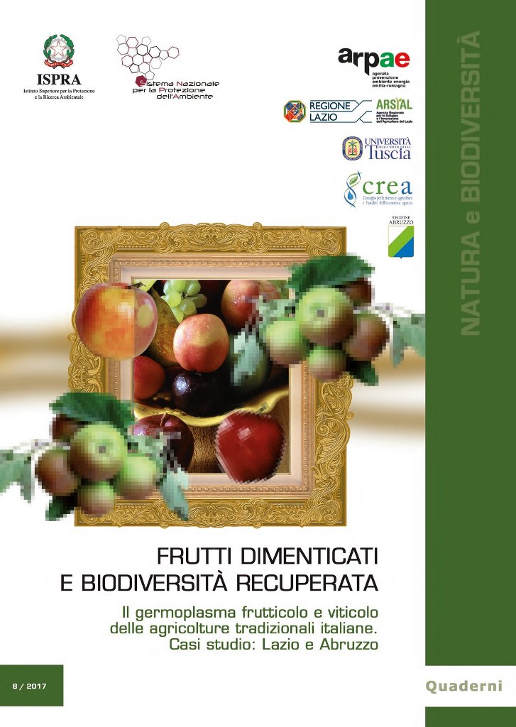 Pubblicazione del 'Quaderno di frutti dimenticati e di biodiversità recuperata' ISPRA