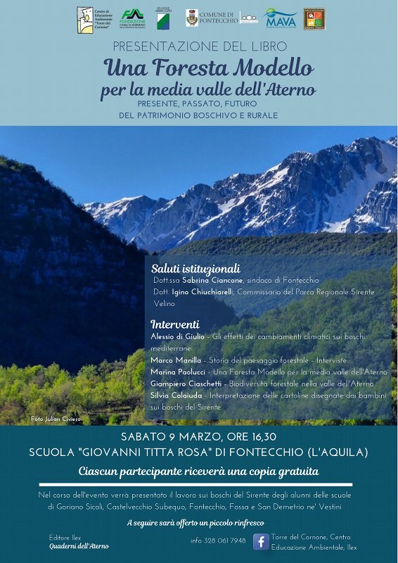 Presentazione del libro 'Una Foresta Modello per la Media Valle dell'Aterno - Presente, passato, futuro del patrimonio boschivo e rurale'