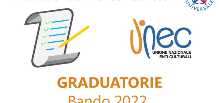 Graduatorie progetti servizio civile universale Bando 2022