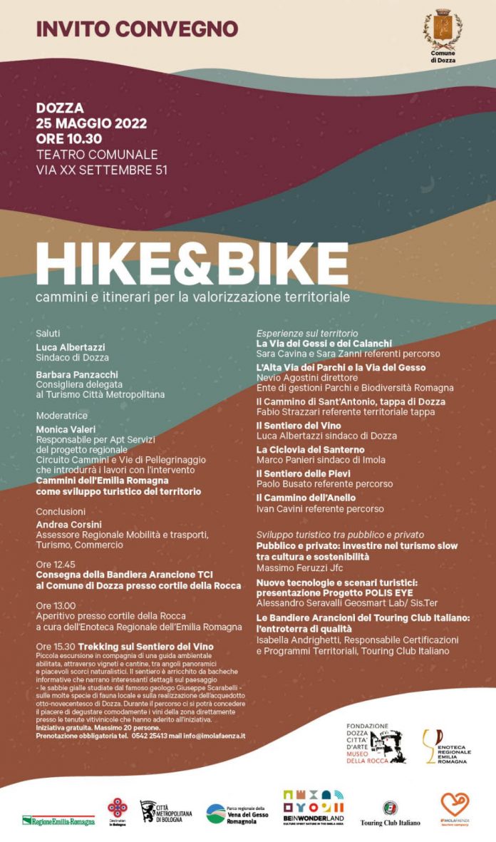 Convegno 'Hike & bike' cammini e itinerari per la valorizzazione territoriale