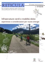 Uscito il nuovo numero monografico 19/2018 di Reticula, dedicato alle infrastrutture verdi e alla mobilità dolce: esperienze e considerazioni per nuove sinergie