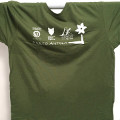 GrÃ¼nes Herren-T-Shirt aus Baumwolle mit den Logos der Einrichtungen des Parks Antola