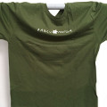 Maglietta di cotone da uomo colore verde con scritta Parco Antola