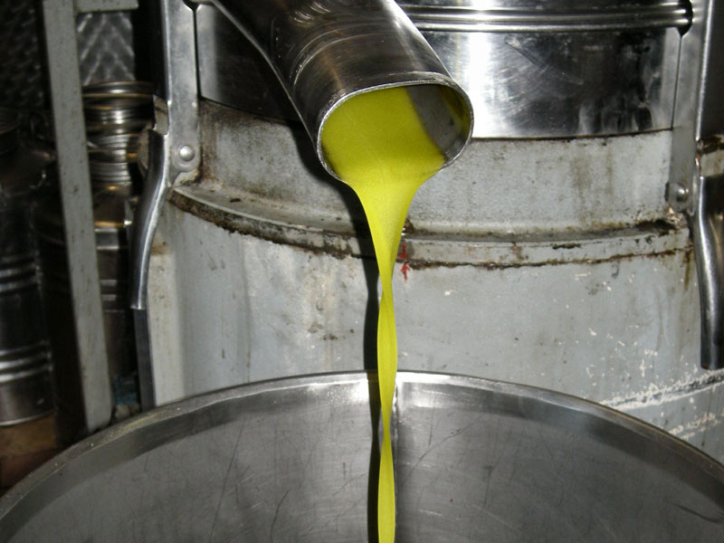 Oil coming out from the centrifuge