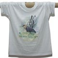 T-Shirt adulto bianca "airone" - Parco Naturale dei Laghi di Avigliana