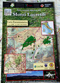 Hiking map of the Monti Lucretili Regional Park (1:25.000 scale)