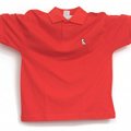 Red polo shirt for children with the logo of the Park