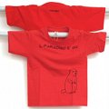 T-Shirt bimbo colore rosso/marmotta "Il Paradiso Ã¨ qui"