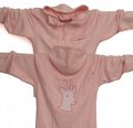 Sweat-shirt pour femme Ligne Chamois rose avec zip long et capuche