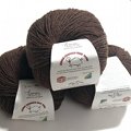 Boule de laine Gentile di Puglia - couleur marron