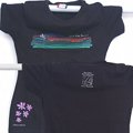 Black T-shirt for woman Terre della Baronia - Crocus sativu