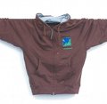Adult Hooded Sweatshirt with Zip, col. Coffee, of Monti Sibillini National Park