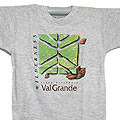 Gray T-Shirt with the Logo of Val Grande National Park