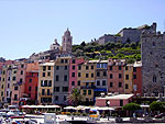 Porto Venere, the town, view of the palace-structure facing the sea
