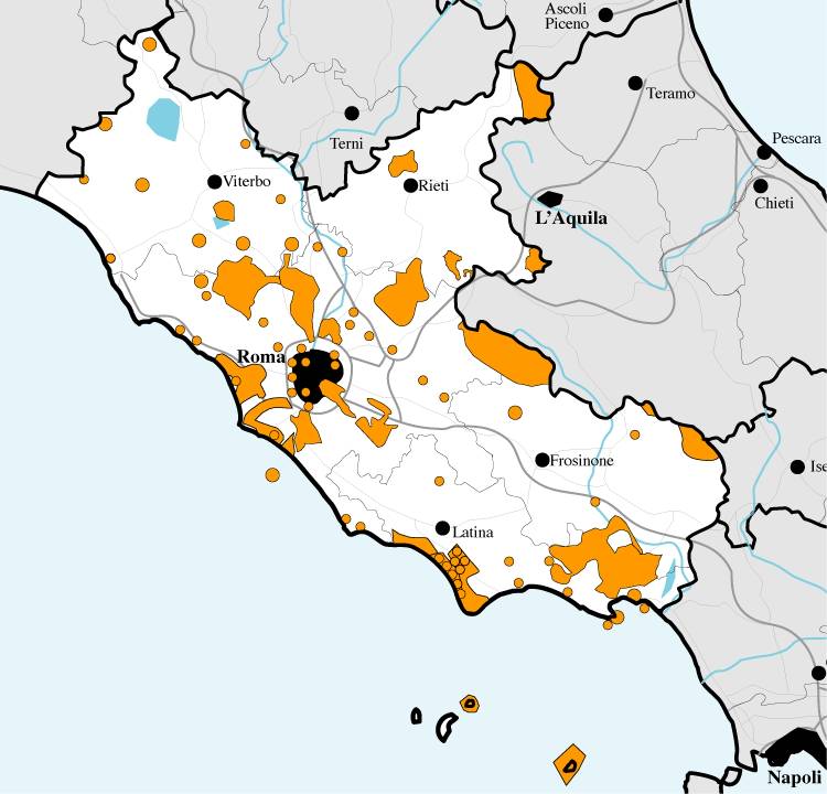 Mappa interattiva Lazio