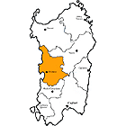 Karte Provinz Oristano