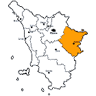 Provinz Arezzo Karte