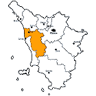 Provinz Pisa Karte