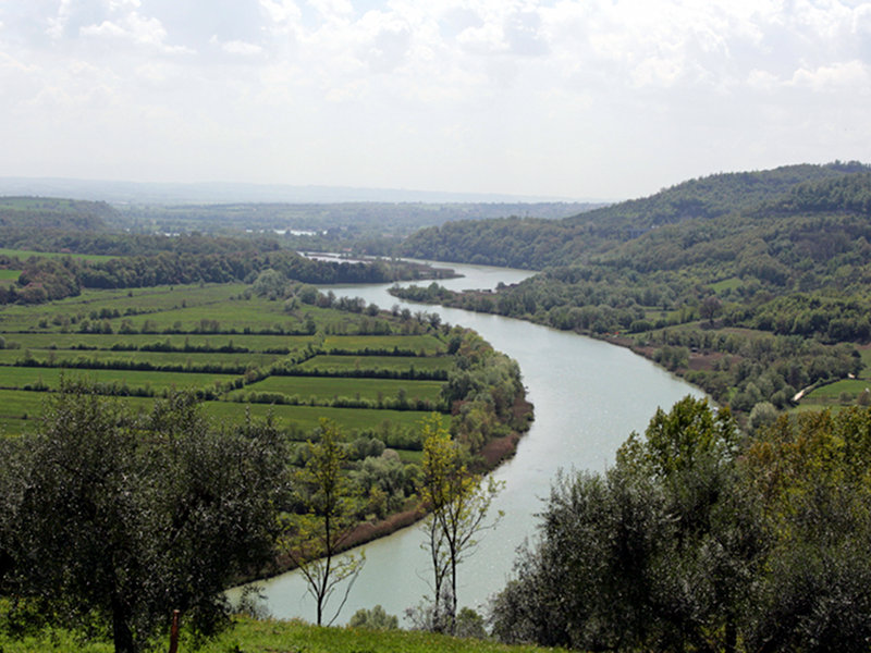 River Tevere in the stretch of Nature Reserve