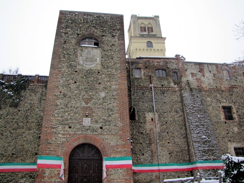 Towers of Rivalta Castle in Turin