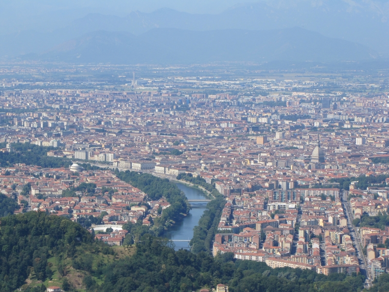 Torino: la collina, il Po e la Mole Antonelliana