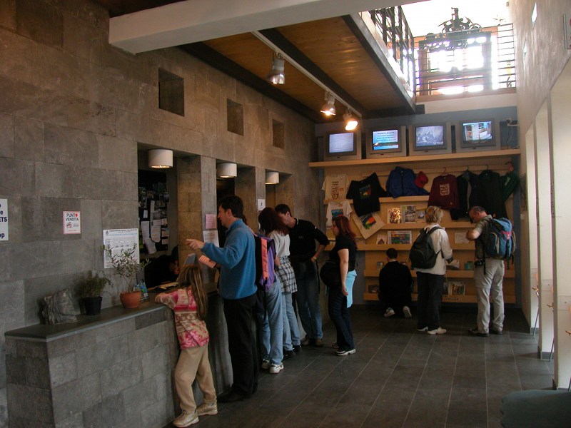 Zentrum zum Empfang der Besucher in Manarola