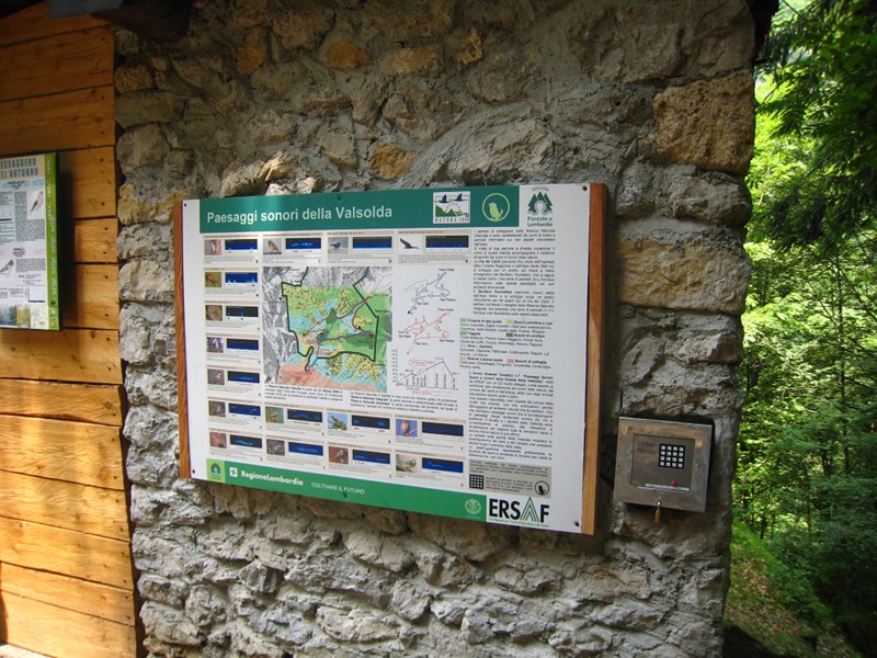 Pannello interattivo all'Alpe Serte