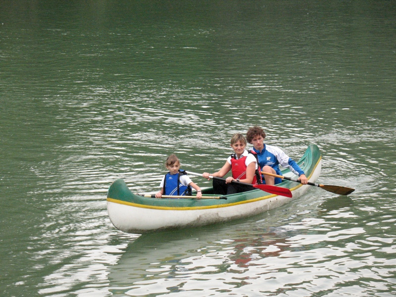 In canoa sul Po a Moncalieri