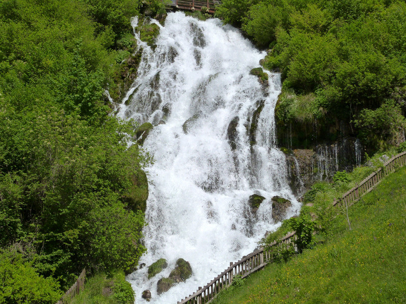 La cascata del Rio Bianco a Stenico