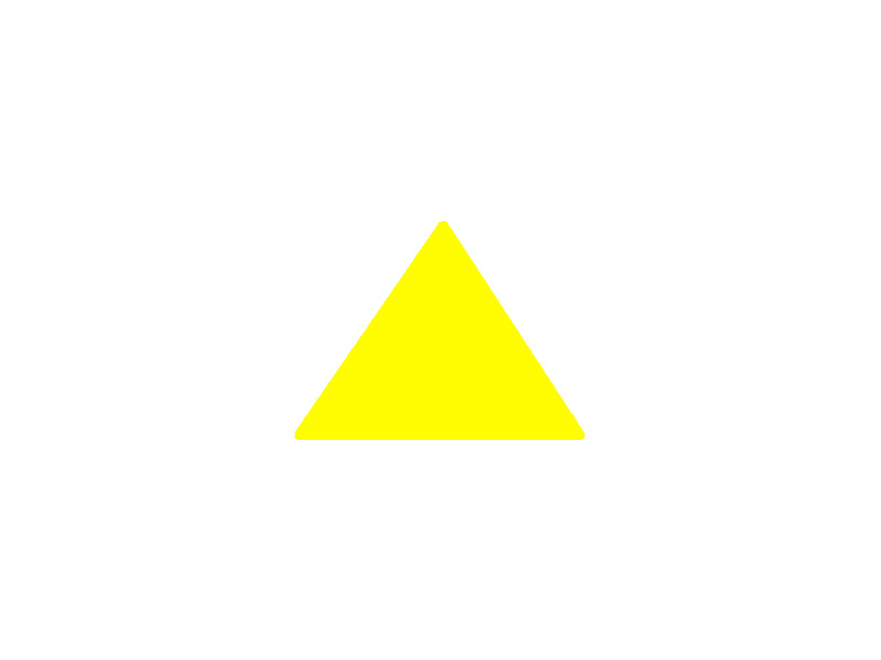 Trail marker: Tiglieto - Case Gattazzè - Bric del Dente (full yellow triangle)