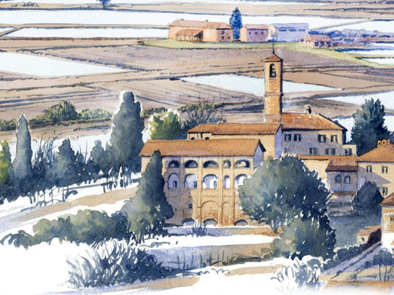 (42151)Rocca delle Donne: drawing by Lorenzo Dotti