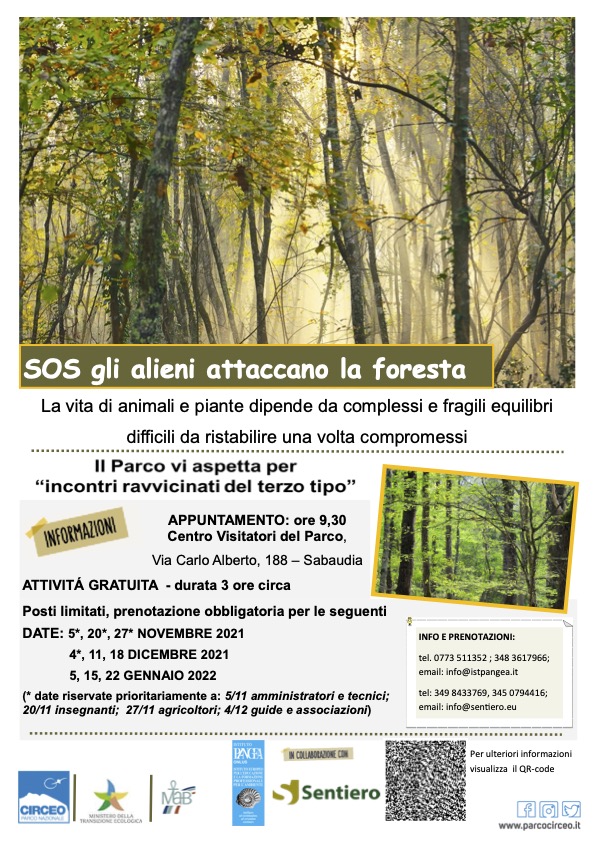 Circeo: Ente Parco lancia iniziativa 'SOS Gli alieni attaccano la foresta'