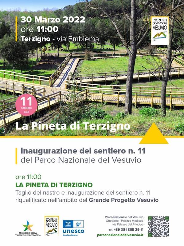 Inaugurazione del sentiero n. 11 del Parco Nazionale del Vesuvio La Pineta di Terzigno