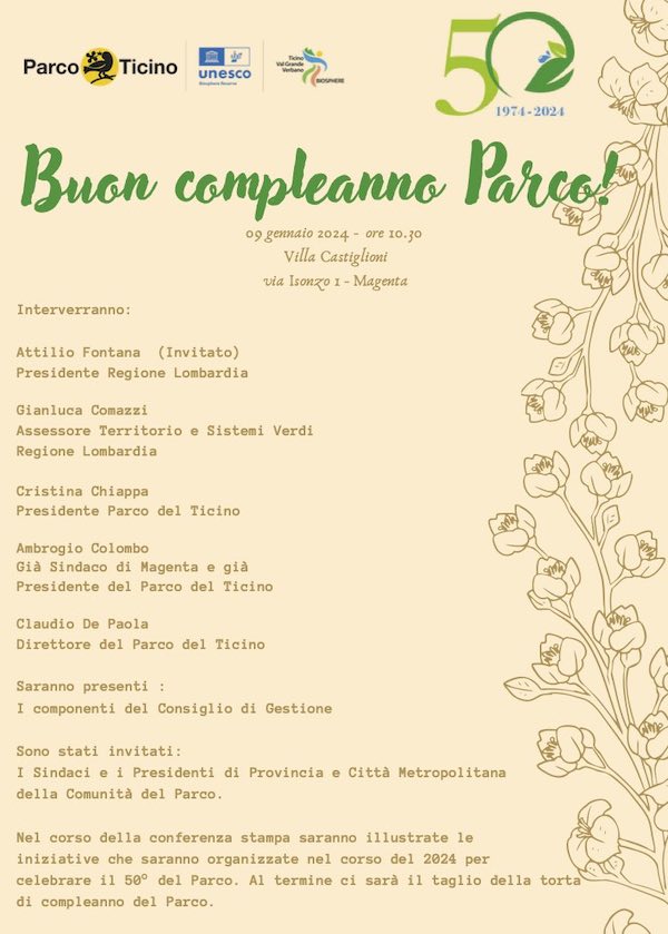 Buon Compleanno Parco del Ticino!