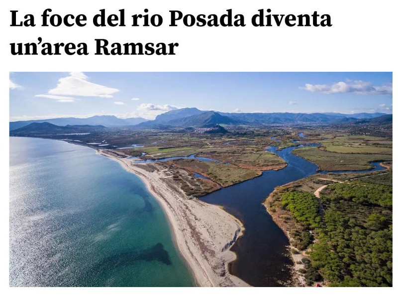 La foce del rio Posada diventa un’area Ramsar 